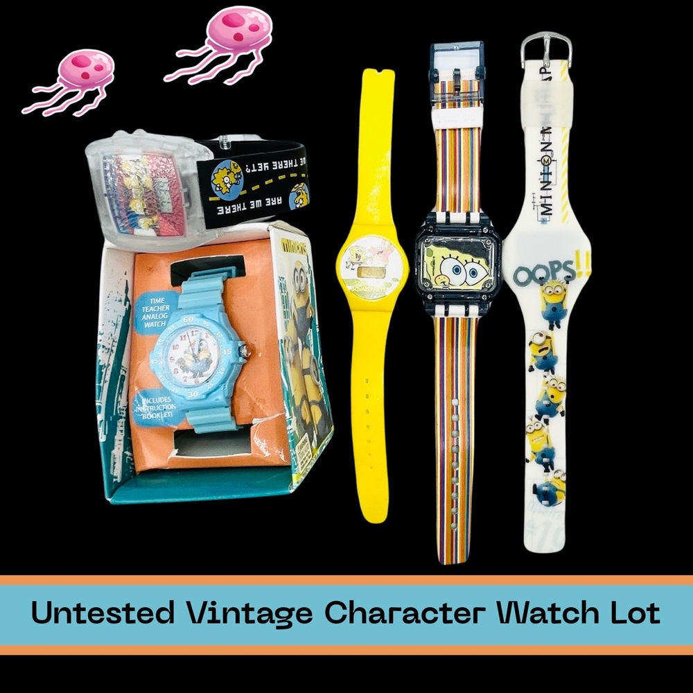 Untested Various Character Quartz Watch Lot / Bundle